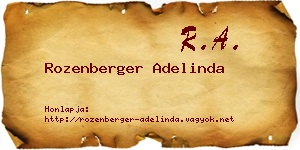 Rozenberger Adelinda névjegykártya